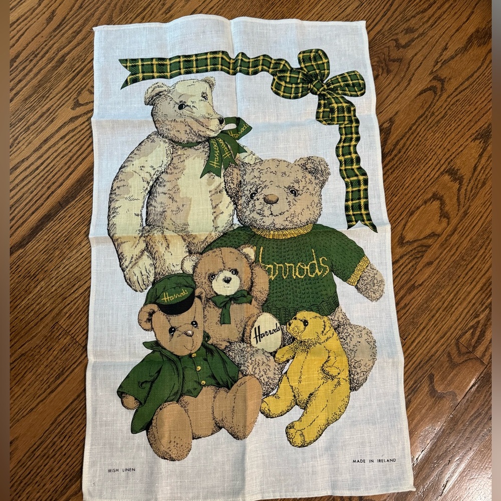 Vintage Harrods of Knightsbridge 100% Pure Irish Linen Towel